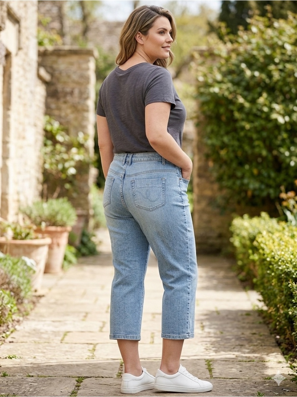 Riders by Lee Light Blue Cropped Denim Jeans